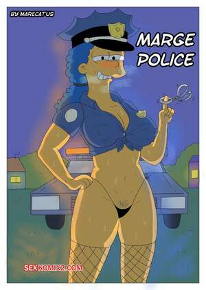 Порно комикс Симпсоны. Мардж полицейская. Marge Police. Marecattus